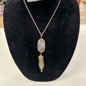 Kendra Scott Rayne Abalone Shell Gold Plated Pendant Necklace